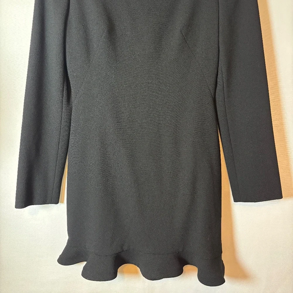 Alexander McQueen Black Mini Dress Embellished Long sleeves Size 6 - Picture 3 of 8